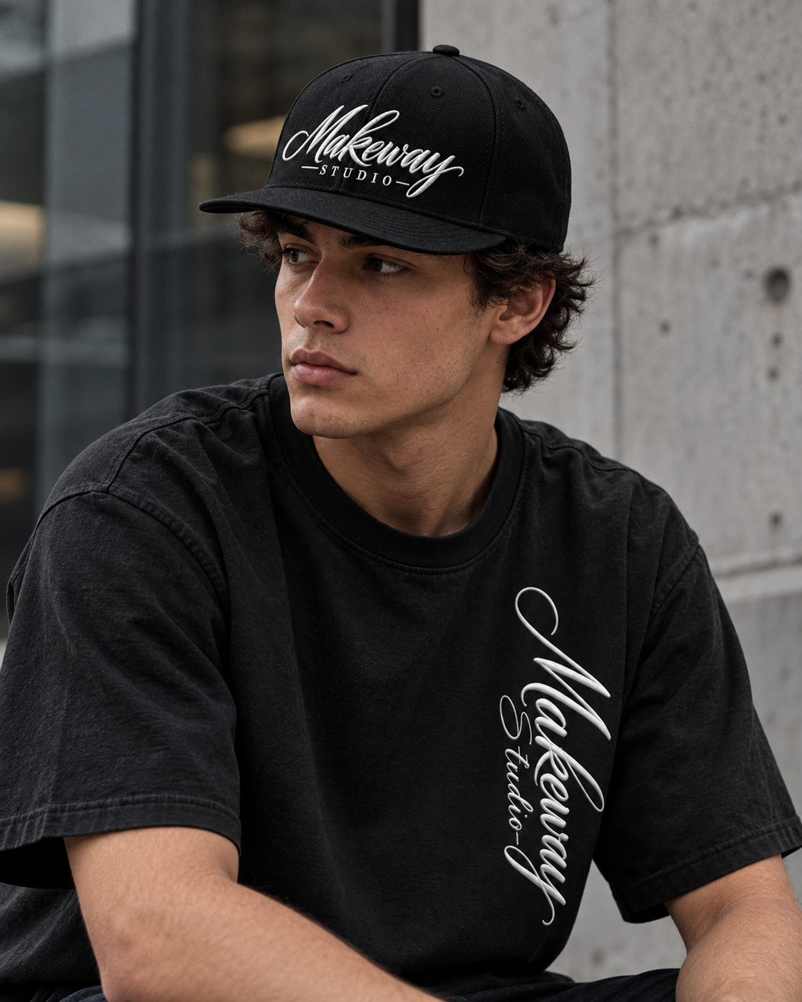 Model wearing the Signature Cap